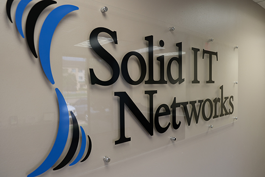 Solid IT Networks Lobby Sign