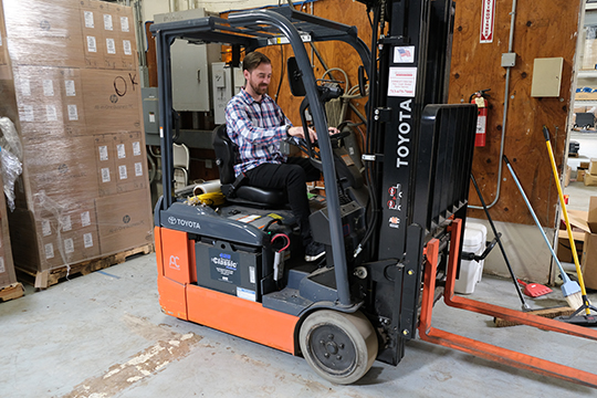 Solid IT Networks Warehouse View Forklift